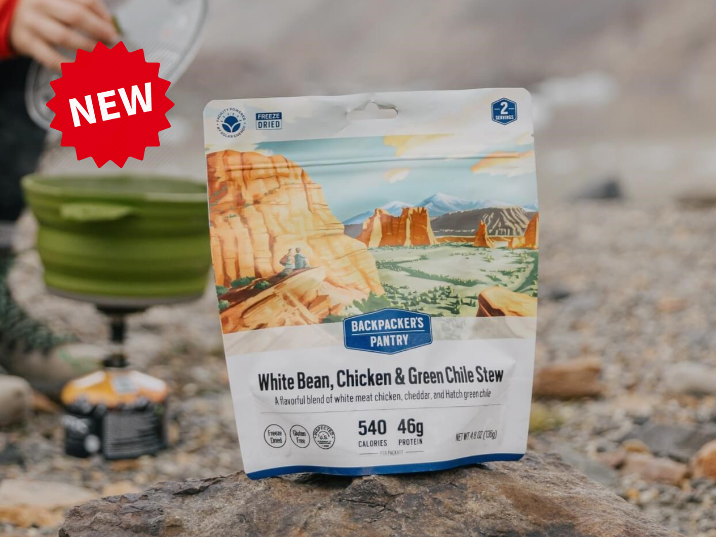 Backpacker's Pantry White Bean, Chicken, and Green Chile Stew