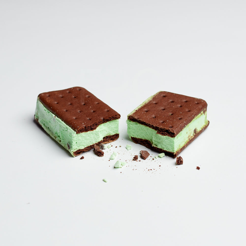 Astronaut Ice Cream - Mint Chocolate Chip Ice Cream Sandwich with ice cream image