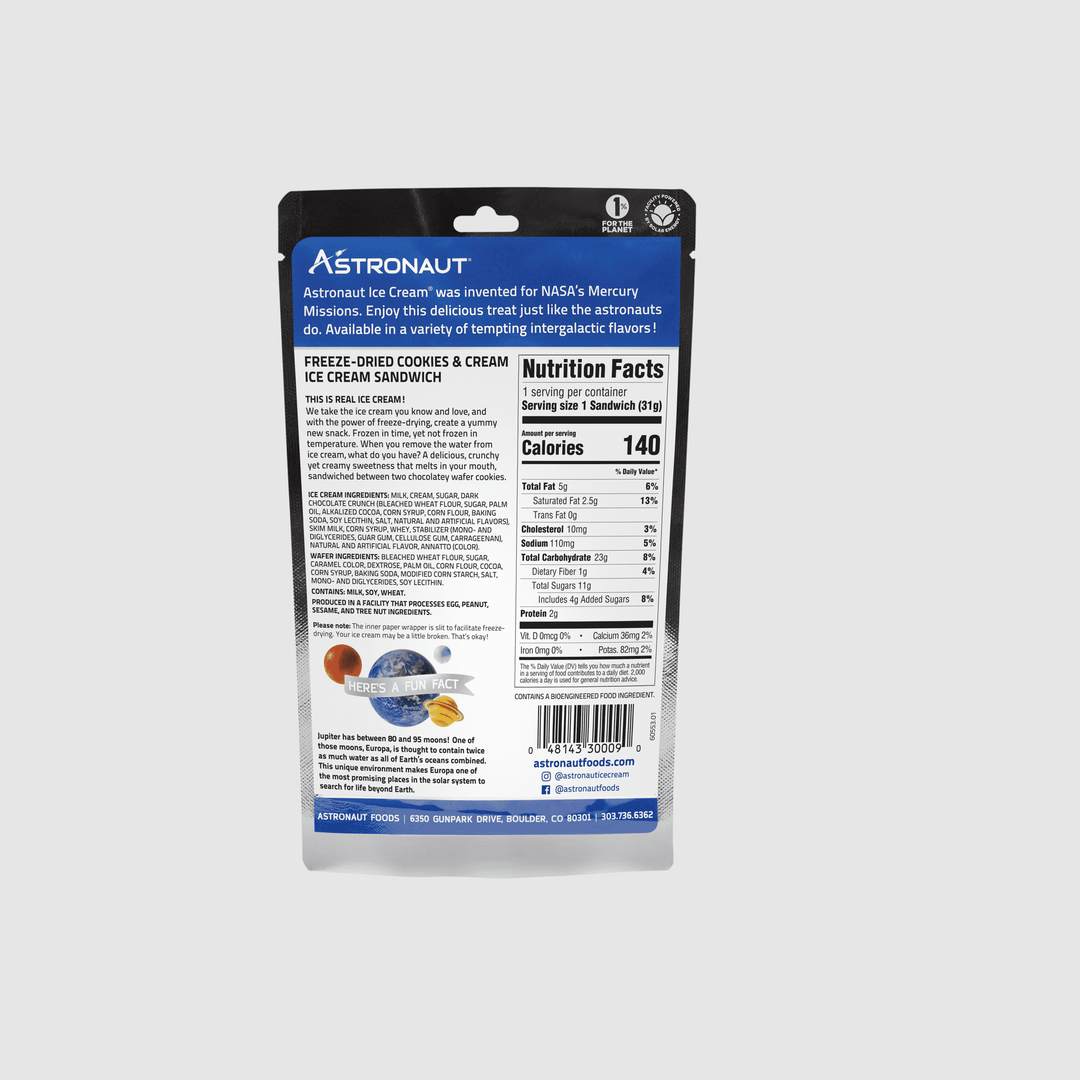 Astronaut Ice Cream - Cookies and Cream Ingredients