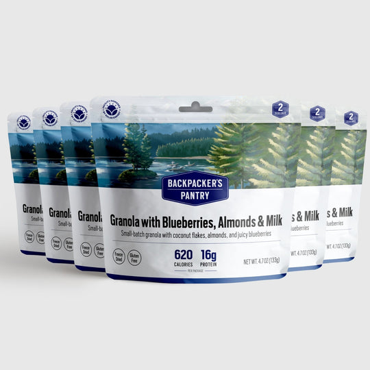 Backpacker's Pantry Granola with Blueberries, Almonds, & Milk 6 Pack