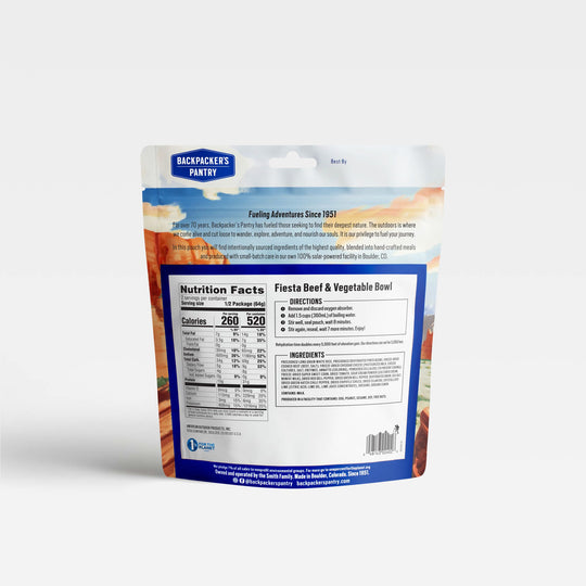 Backpacker's Pantry Fiesta Beef & Vegetable Bowl Background