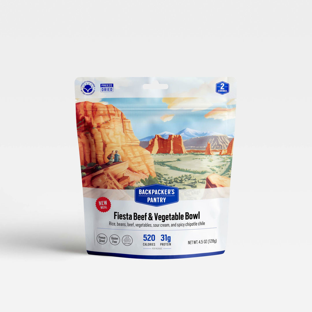 Backpacker's Pantry Fiesta Beef & Vegetable Bowl Front of Package