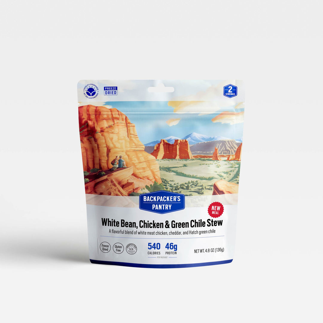 Backpacker's Pantry White Bean, Chicken, and Green Chile Stew Front of Package