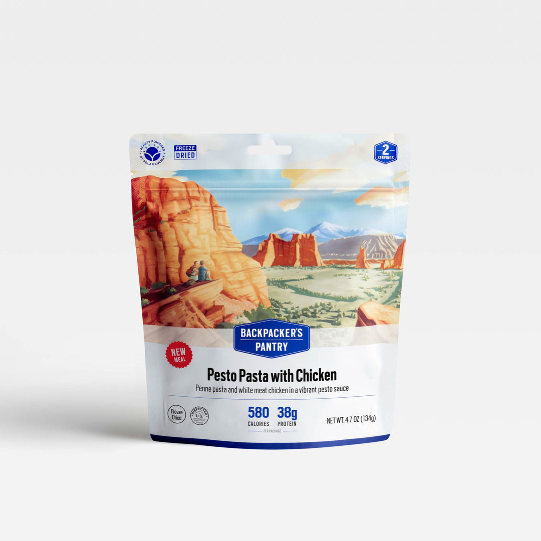 Backpacker's Pantry Pesto Pasta with Chicken Front of Package