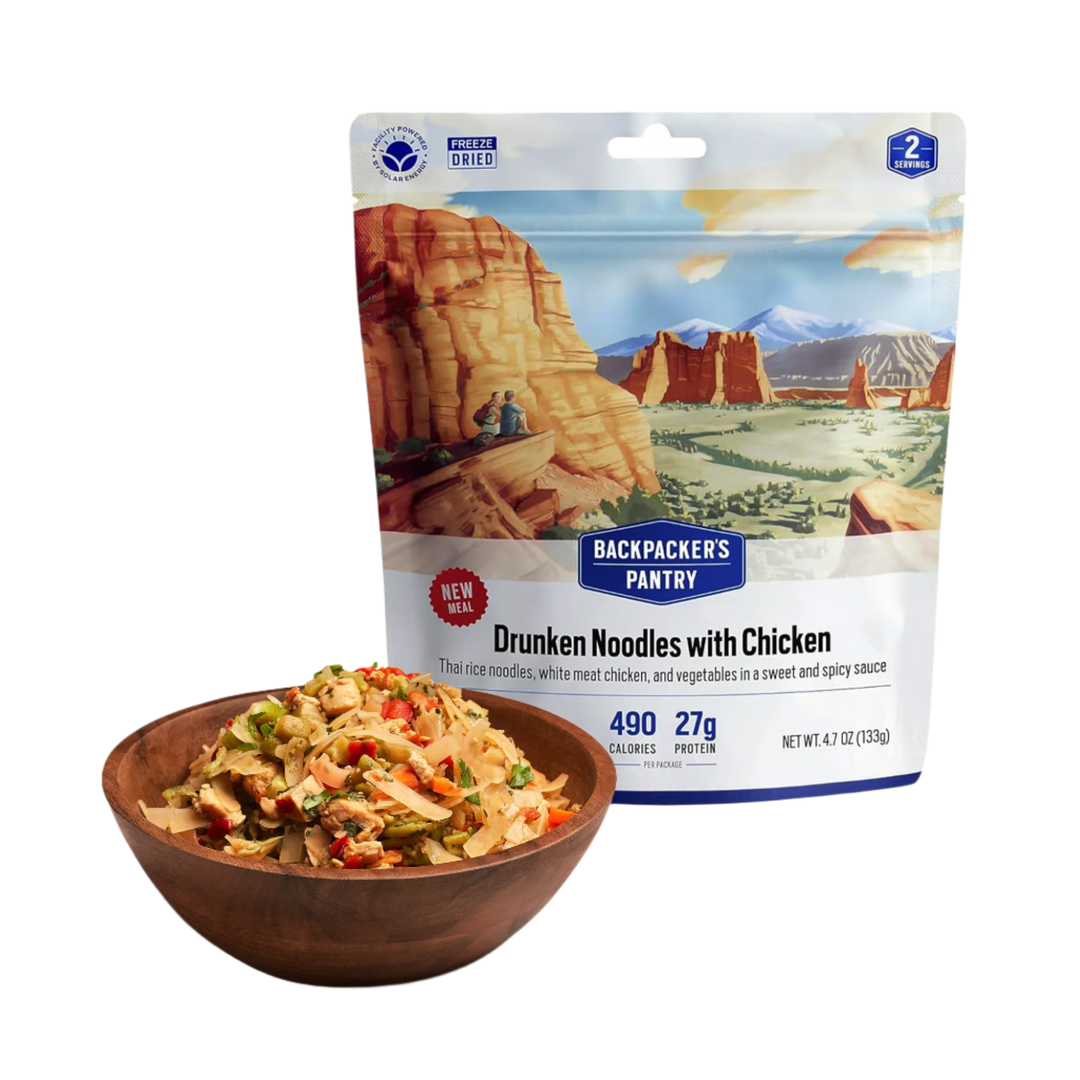Backpackers Pantry Drunken Noodles with Chicken with prepared meal