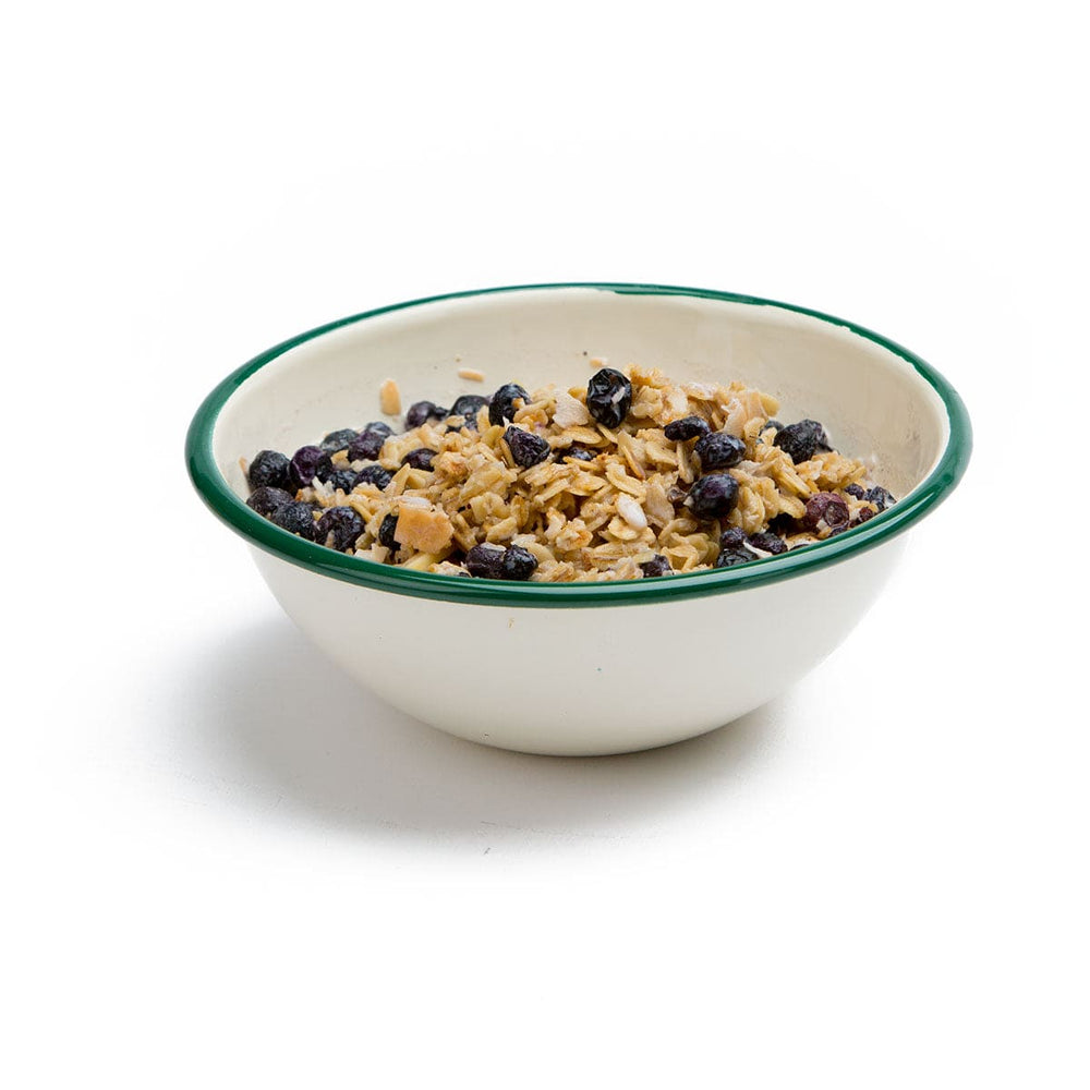 Granola with Blueberries, Almonds & Milk Prepared