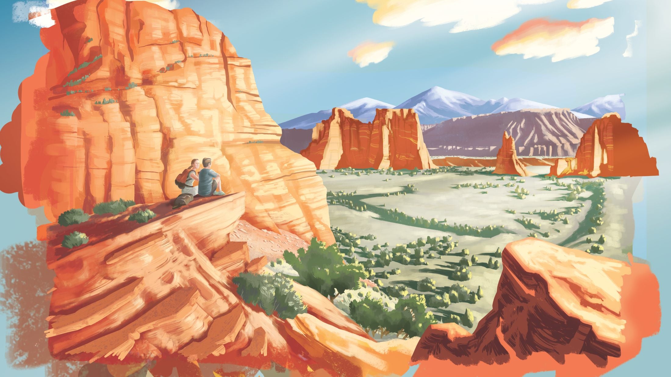 Backpacking Illustration in Capitol Reef 