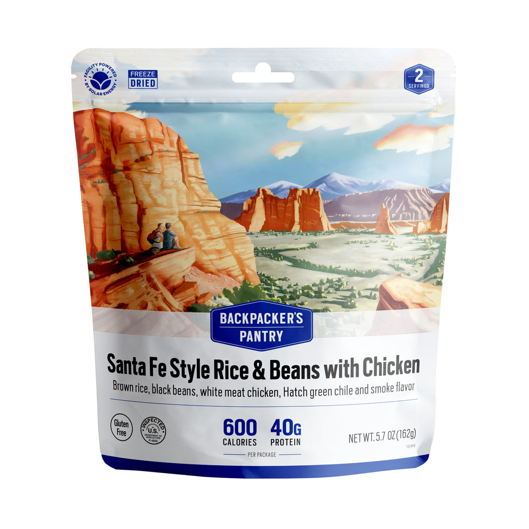Backpacker's Pantry Santa Fe Style Rice and Beans with Chicken Front of Package