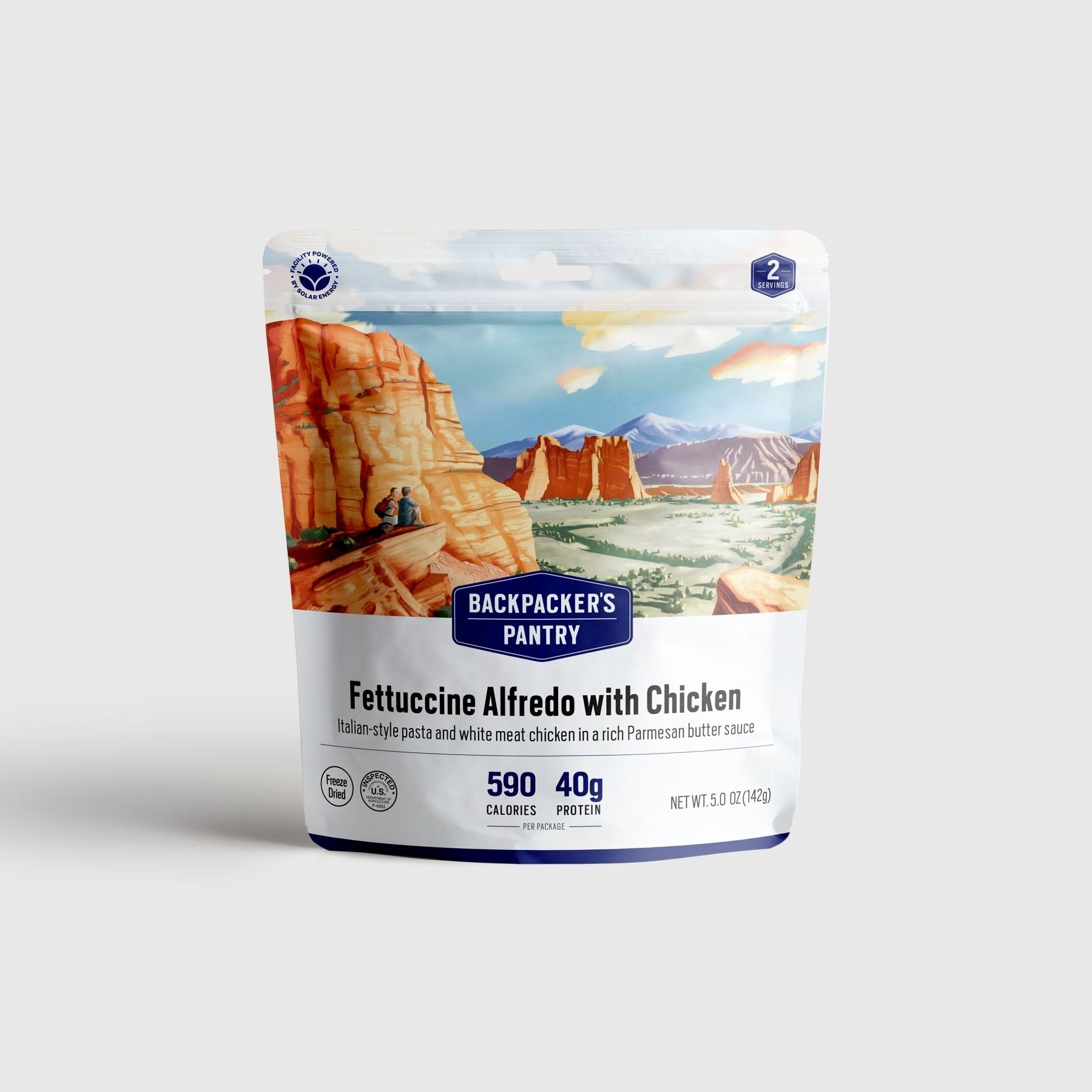 Backpacker's Pantry Fettucine Alfredo with Chicken Front of Package