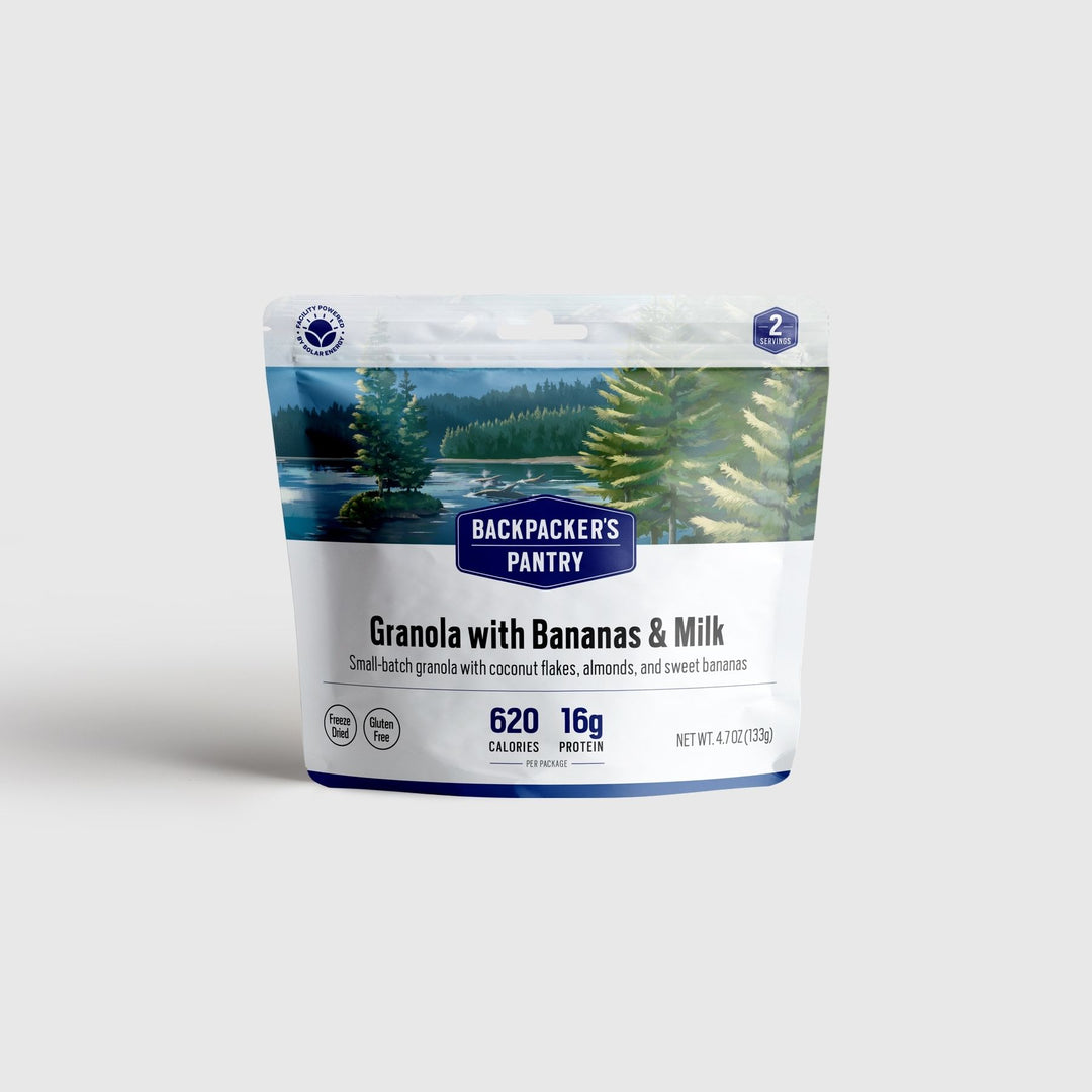 Backpacker's Pantry Granola with Bananas & Milk Front of Package