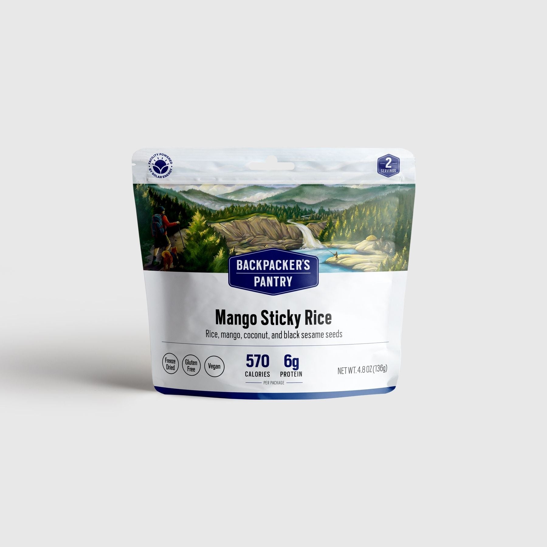 Backpacker's Pantry Mango Sticky Rice | Freeze Dried Camping Food Vegan Gluten-Free 6-Pack