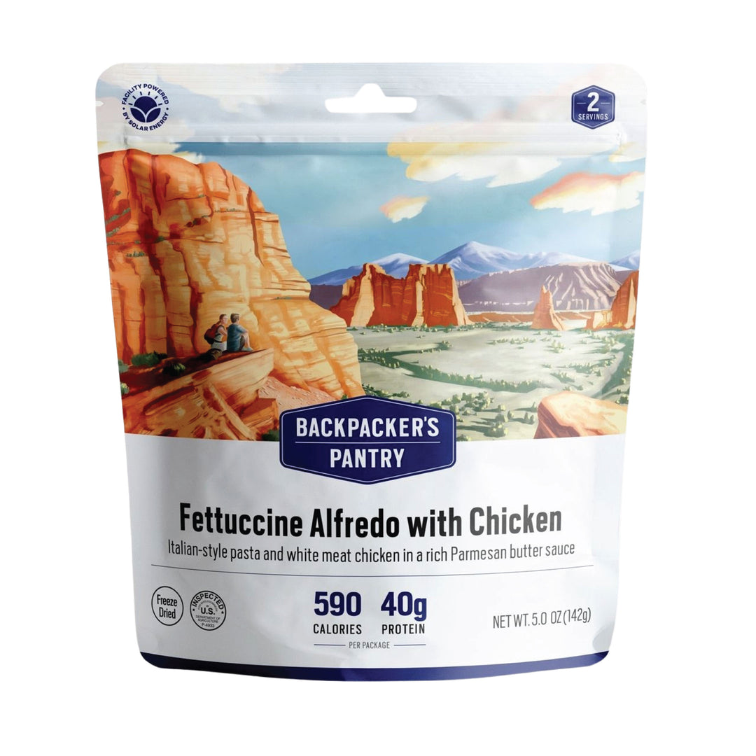 Backpacker's Pantry Fettucine Alfredo with Chicken Front of Package
