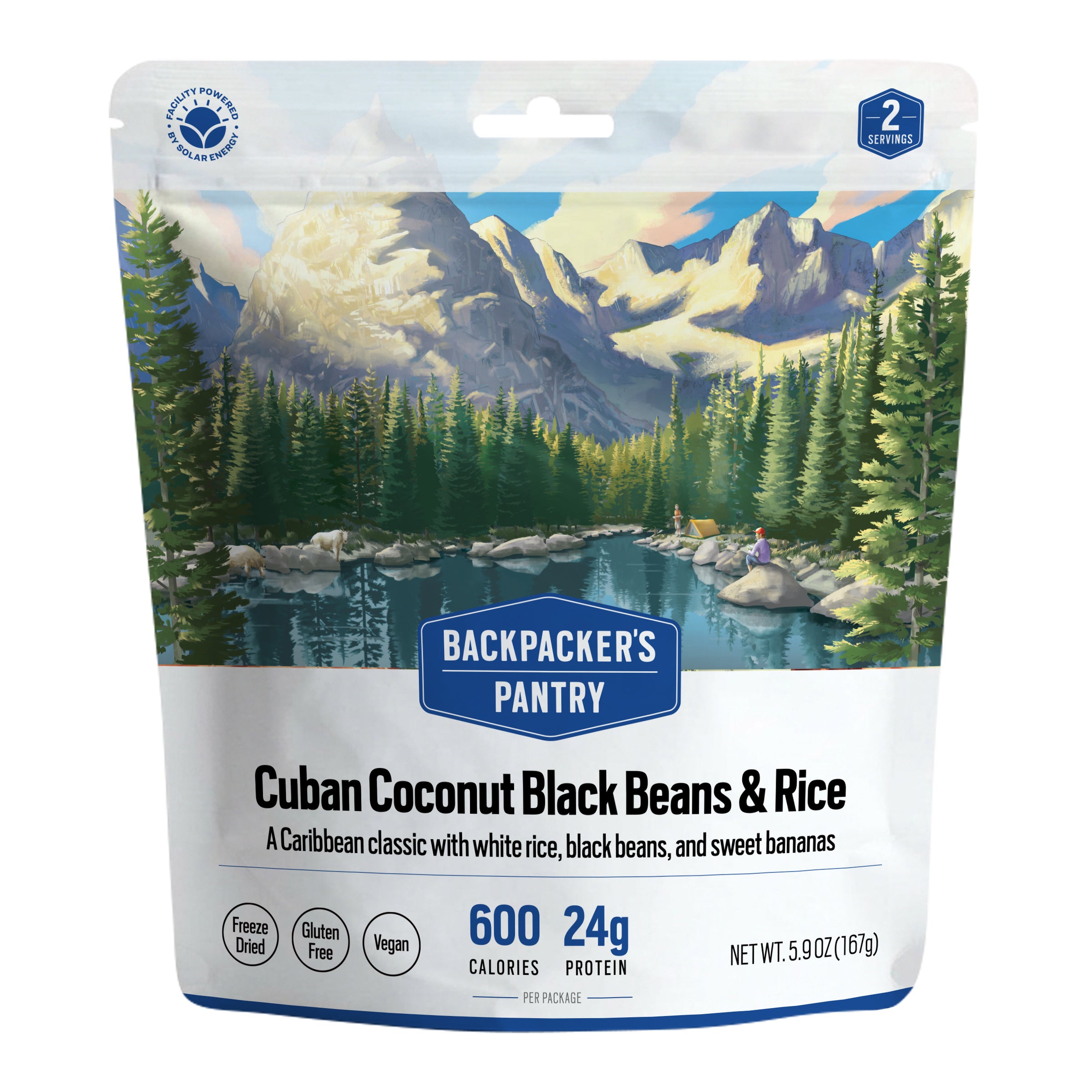 Backpacker's Pantry Cuban Coconut Black Beans & Rice Front of Package