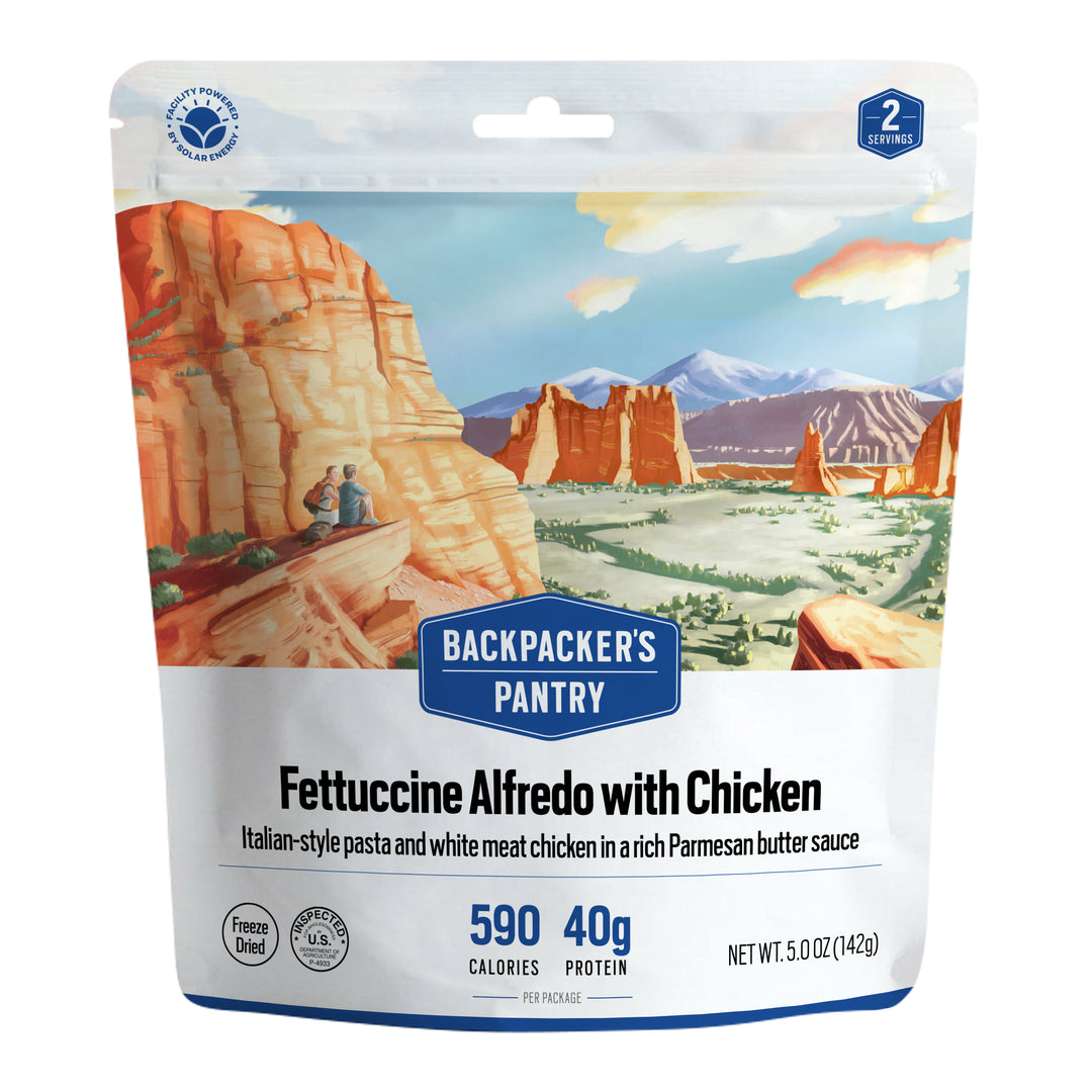 Backpacker's Pantry Fettucine Alfredo with Chicken Front of Package