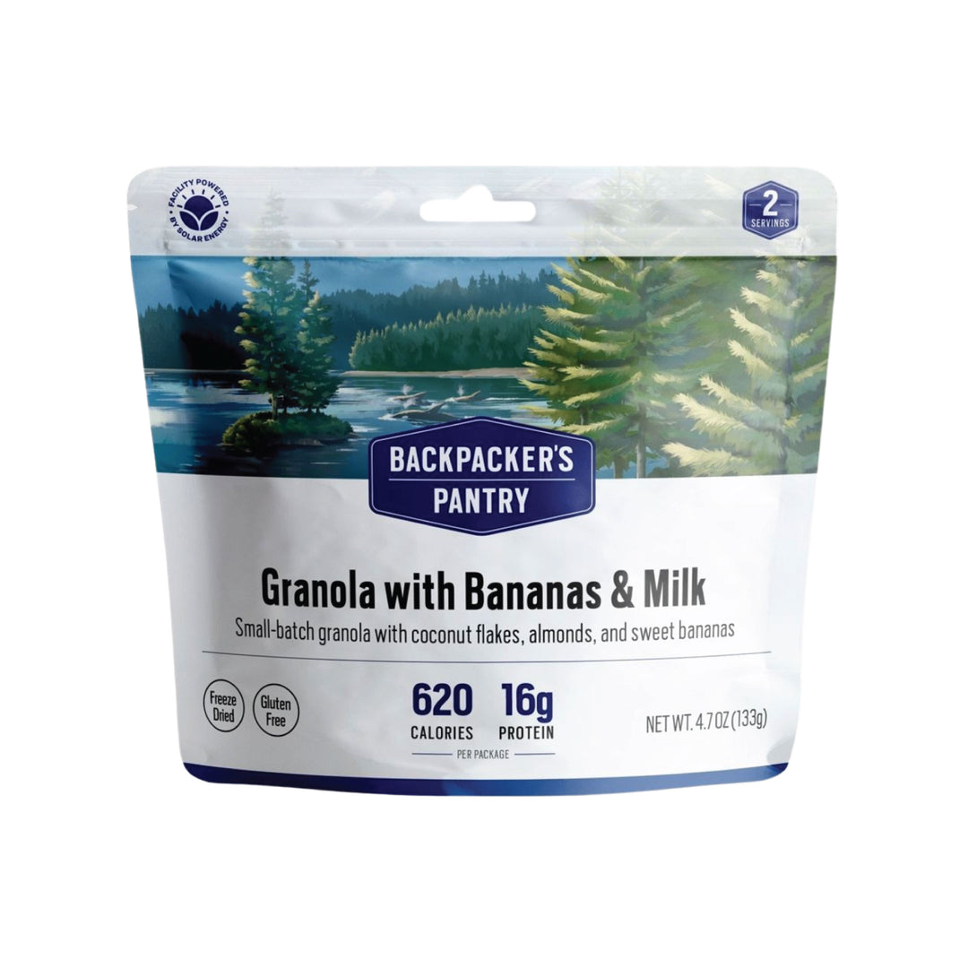 Backpacker's Pantry Granola with Bananas & Milk Front of Package