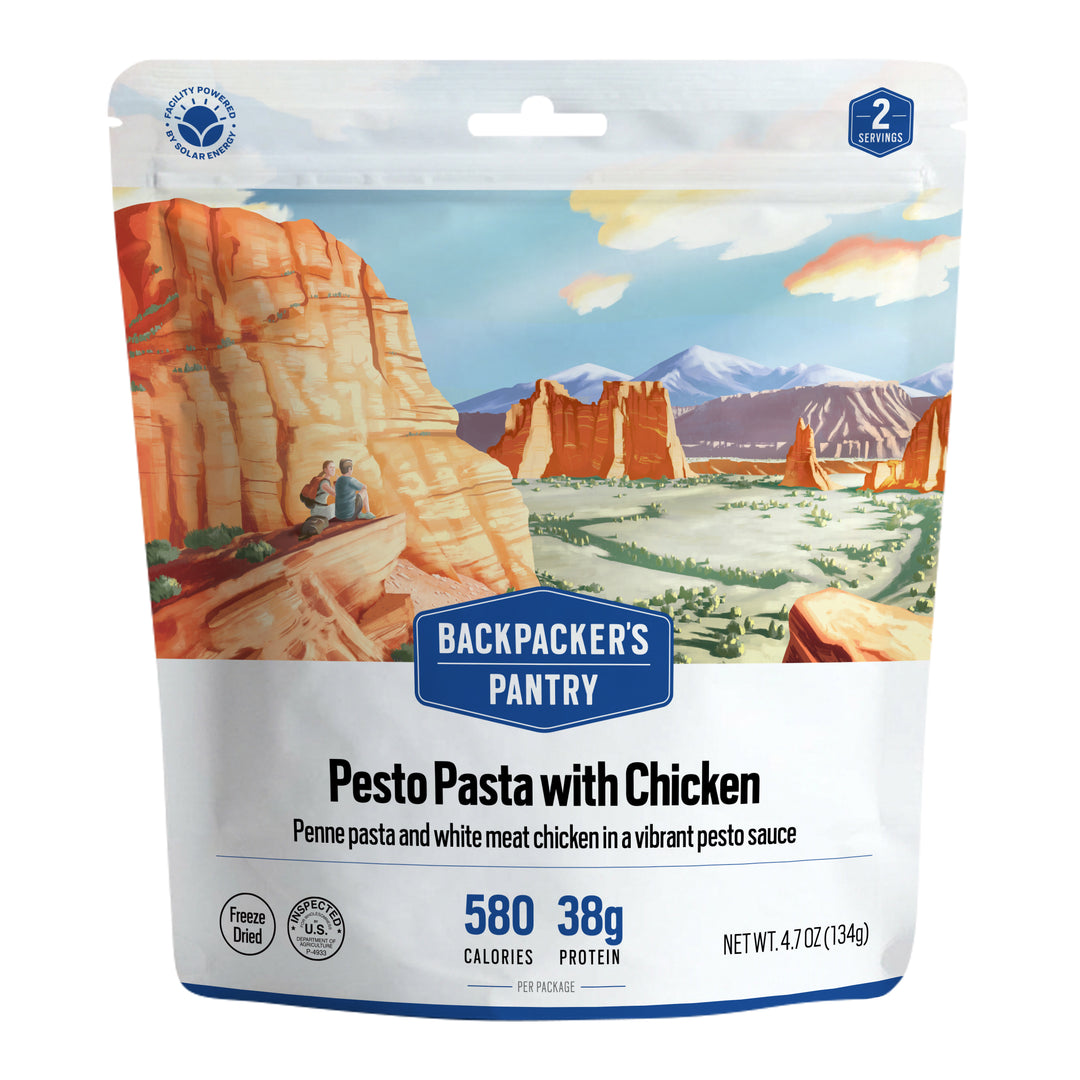 Backpacker's Pantry Pesto Pasta with Chicken Front of Package