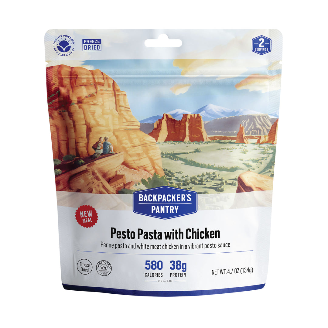 Backpacker's Pantry Pesto Pasta with Chicken Front of Package
