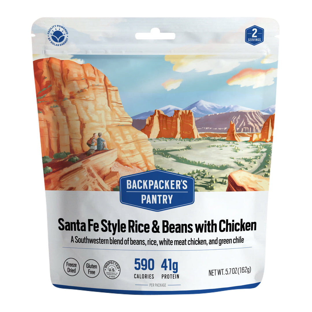 Backpacker's Pantry Santa Fe Style Rice and Beans with Chicken Front of Package