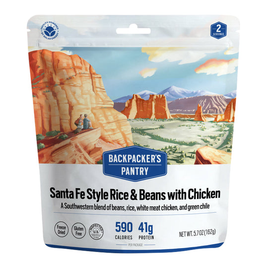 Backpacker's Pantry Santa Fe Style Rice and Beans with Chicken Front of Package